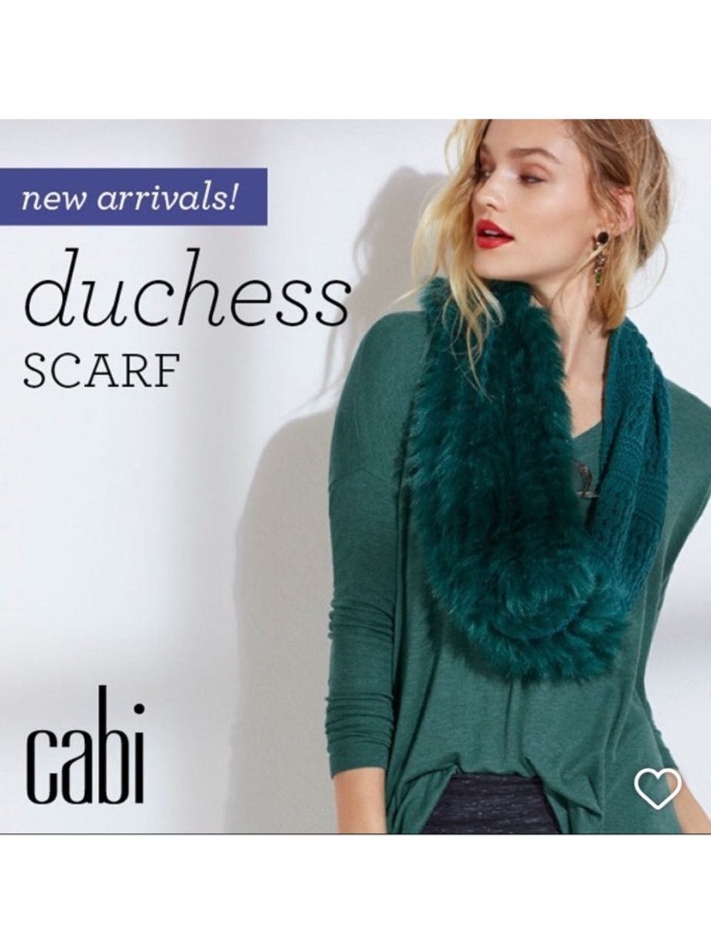 CABI Limited Edition Teal Duchess Infinity Scarf Knit & Faux Fur NWOT GORGEOUS